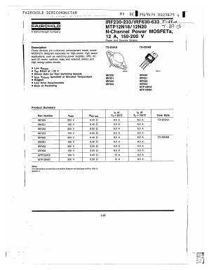 IRF632 Datasheet PDF Fairchild Semiconductor