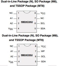 NM24C04ULM8 Datasheet PDF Fairchild Semiconductor