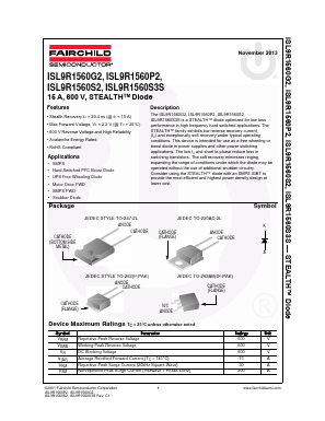 ISL9R1560S2 Datasheet PDF Fairchild Semiconductor