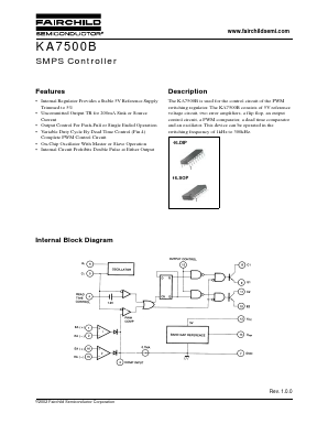 KA7500B Datasheet PDF Fairchild Semiconductor