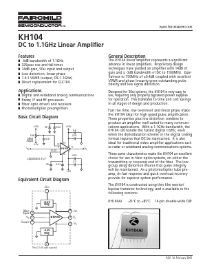KH104 Datasheet PDF Fairchild Semiconductor