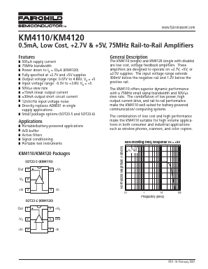 KM4110IT5 Datasheet PDF Fairchild Semiconductor