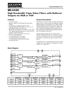 ML6426 Datasheet PDF Fairchild Semiconductor