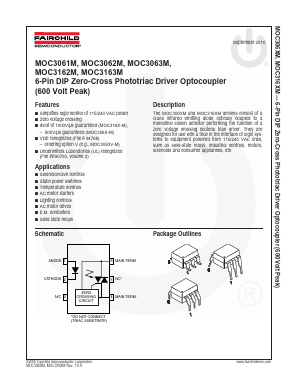 MOC3063SVM Datasheet PDF Fairchild Semiconductor