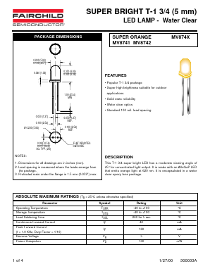 MV874X Datasheet PDF Fairchild Semiconductor
