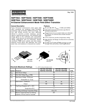 NDP708AE Datasheet PDF Fairchild Semiconductor