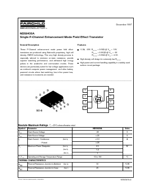 NDS9430A Datasheet PDF Fairchild Semiconductor