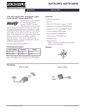 HUF76139S3ST Datasheet PDF Fairchild Semiconductor