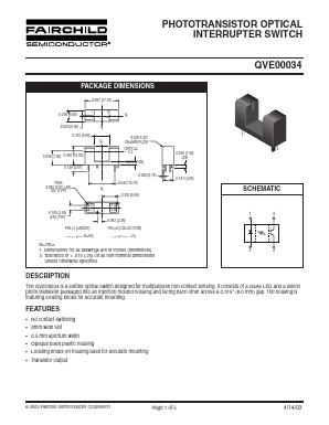 QVE00034 Datasheet PDF Fairchild Semiconductor