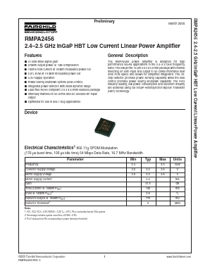 RMPA2456 Datasheet PDF Fairchild Semiconductor