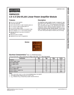 RMPA5255 Datasheet PDF Fairchild Semiconductor