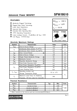 SFW/I9510 Datasheet PDF Fairchild Semiconductor