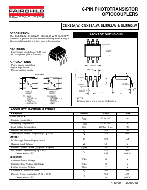 CNX82A.W Datasheet PDF Fairchild Semiconductor