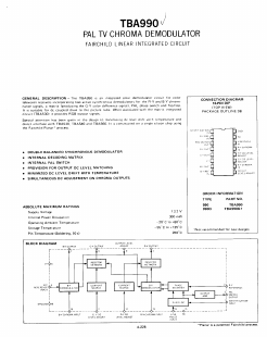TBA990 Datasheet PDF Fairchild Semiconductor