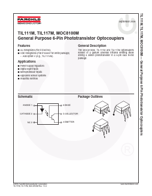 MOC8100M Datasheet PDF Fairchild Semiconductor