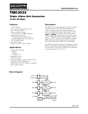 TMC3033KRC80 Datasheet PDF Fairchild Semiconductor