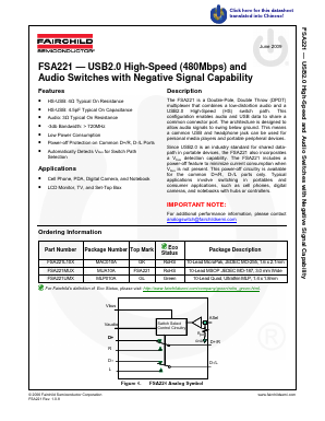 FSA221 Datasheet PDF Fairchild Semiconductor