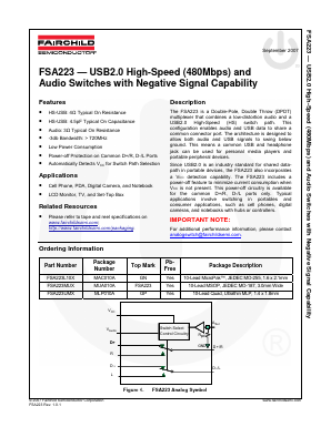 FSA223MUX Datasheet PDF Fairchild Semiconductor
