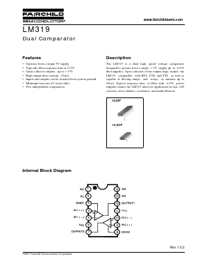 LM319 Datasheet PDF Fairchild Semiconductor