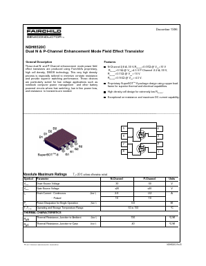 NDH8520C Datasheet PDF Fairchild Semiconductor