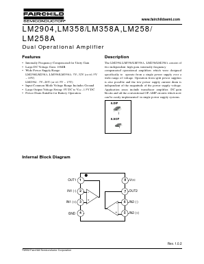 LM358A Datasheet PDF Fairchild Semiconductor