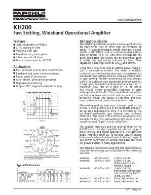 KH200AK Datasheet PDF Fairchild Semiconductor