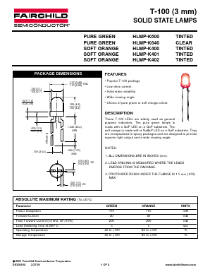 HLMPK640 Datasheet PDF Fairchild Semiconductor