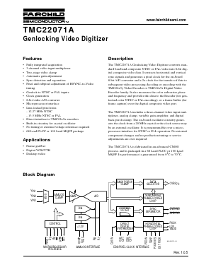 TMC22071AKHC1 Datasheet PDF Fairchild Semiconductor