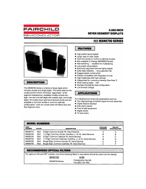 MAN6700 Datasheet PDF Fairchild Semiconductor