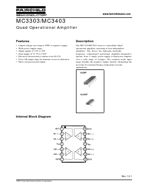 MC3403D Datasheet PDF Fairchild Semiconductor