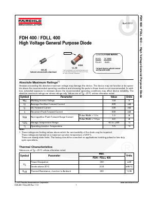FDH400 Datasheet PDF Fairchild Semiconductor