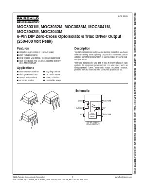 MOC3031SM Datasheet PDF Fairchild Semiconductor