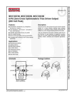 MOC3082M Datasheet PDF Fairchild Semiconductor