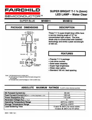 MV8B12 Datasheet PDF Fairchild Semiconductor