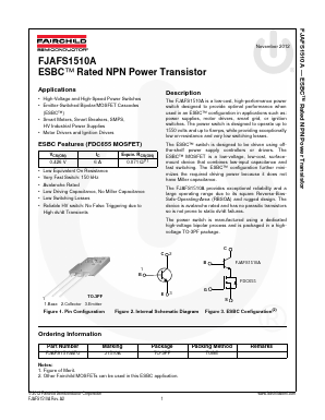 FJAFS1510ATU Datasheet PDF Fairchild Semiconductor