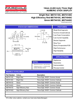 MST4110C Datasheet PDF Fairchild Semiconductor