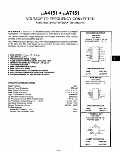 UA7151 Datasheet PDF Fairchild Semiconductor