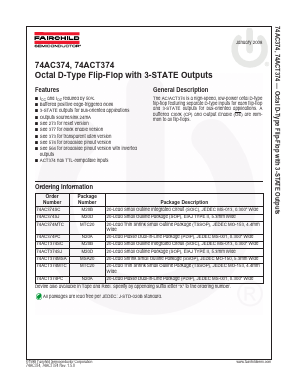 74AC374 Datasheet PDF Fairchild Semiconductor