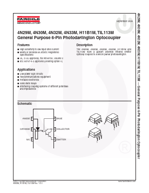 4N29M Datasheet PDF Fairchild Semiconductor