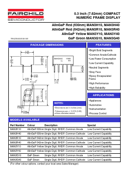 MAN3H40 Datasheet PDF Fairchild Semiconductor