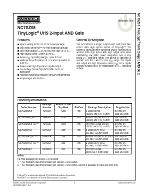 NC7SZ08P5X_NL Datasheet PDF Fairchild Semiconductor