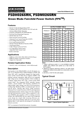 FSDM0265RL Datasheet PDF Fairchild Semiconductor