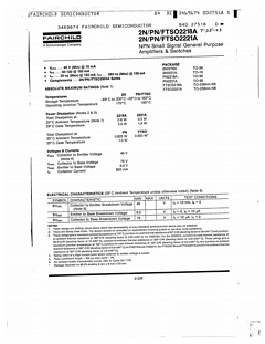 2N2219A Datasheet PDF Fairchild Semiconductor