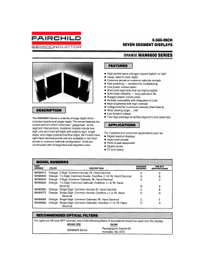 MAN6600 Datasheet PDF Fairchild Semiconductor