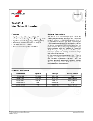 74VHC14MTCX Datasheet PDF Fairchild Semiconductor