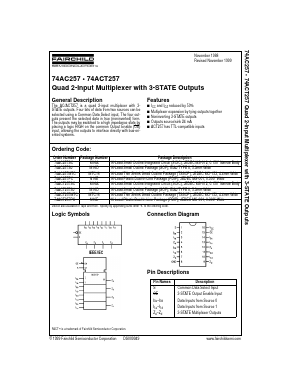 74AC257 Datasheet PDF Fairchild Semiconductor