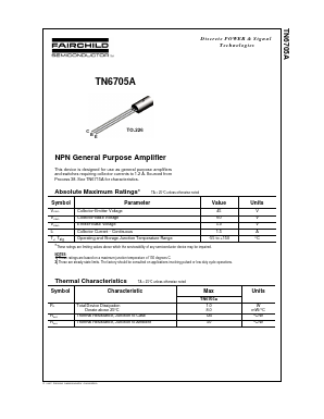 TN6705A Datasheet PDF Fairchild Semiconductor