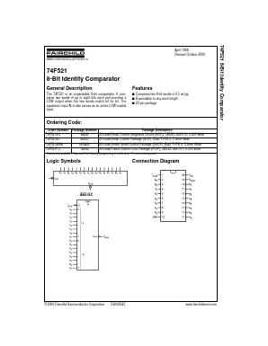 74F521MSAX Datasheet PDF Fairchild Semiconductor