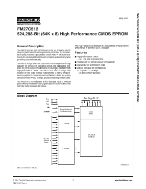 FM27C512Q120_01 Datasheet PDF Fairchild Semiconductor