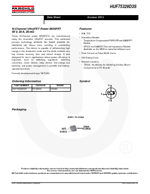 HUF75329D3ST_13 Datasheet PDF Fairchild Semiconductor